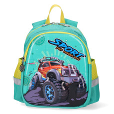 Rucsac copii TIKO, Verde/Galben, Sport