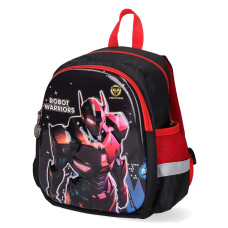 Rucsac copii TIKO, Negru/Rosu, Robot