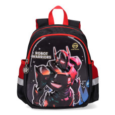 Rucsac copii TIKO, Negru/Rosu, Robot