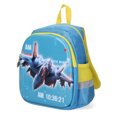 Rucsac copii TIKO, Turcoaz/Galben, Avion