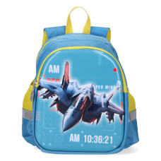 Rucsac copii TIKO, Turcoaz/Galben, Avion