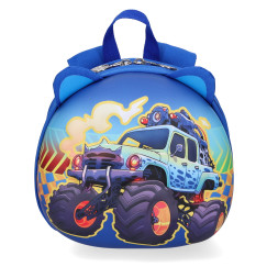 Kids' Backpack MINIQ, Blue, Car Kids' Backpack MINIQ, Blue, Car