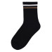 Șosete sport unisex lungi A-001, Negru Dungi