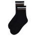 Șosete sport unisex lungi A-001, Negru Dungi
