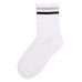 Șosete sport unisex lungi A-001, Alb Dungi