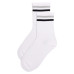 Șosete sport unisex lungi A-001, Alb Dungi