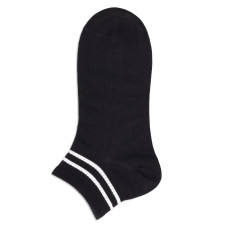 Șosete sport unisex medii A-005, Negru/Dungi