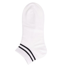 Șosete sport unisex medii A-005, Alb/Dungi