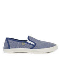 Слипоны COOPER из льна синие, Синие Слипоны COOPER из льна синие, Синие