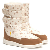 Boots AURORA Print, Beige Snowflakes