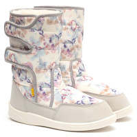 Boots AURORA Print, Gray Flowers