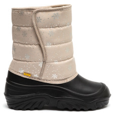 Kid's Boots JUMPER, Beige Snowflakes