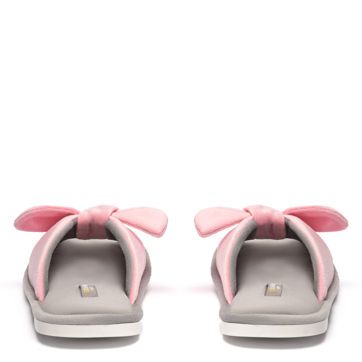 Home slippers BUNNY, Pink / gray
