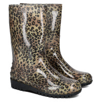 Женские Резиновые Сапоги Короткие с принтом, Гепардпринт Женские Резиновые Сапоги Короткие с принтом, Гепардпринт