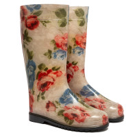 Women's High Wellies with print, Gray rose Women's High Wellies with print, Gray rose
