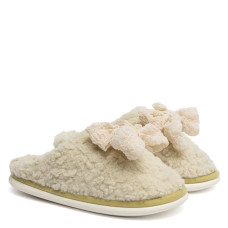 Home slippers PLUSH, Pastel green